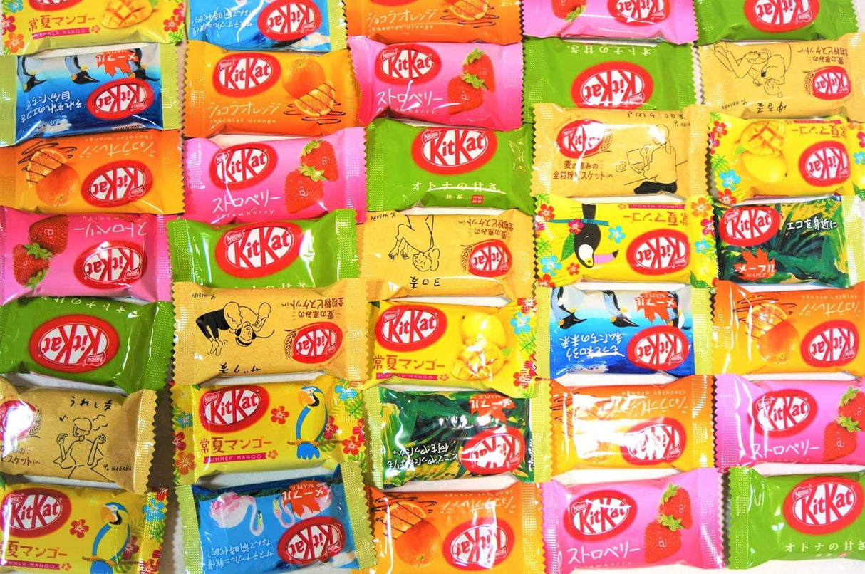 Japanese Kit Kat Variety Pack 7 Full Bags Assorted Flavors | Prefect Gift | Ships fast from USA - Mighty Depot