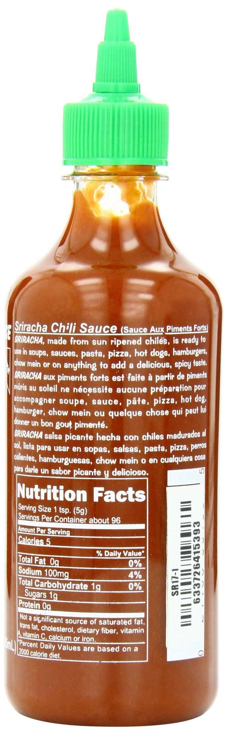 Huy Fong Sriracha Hot Chili Sauce Oz Bottle - Mighty Depot