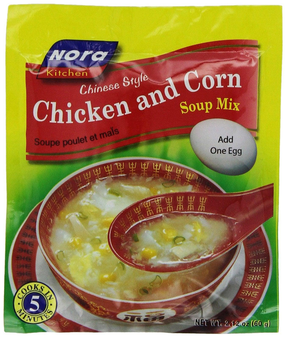 Nora Chinese Style Chicken and Corn Soup Mix, 2.12-Ounce (Pack of 6) - Mighty Depot