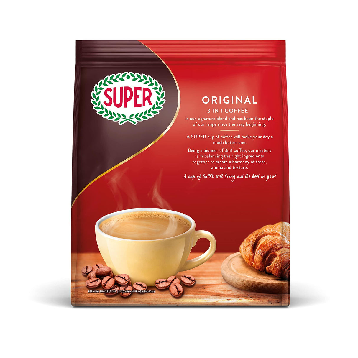 SUPER Original 3 in 1 Instant Coffee - 800g, 40 Sticks - Mighty Depot