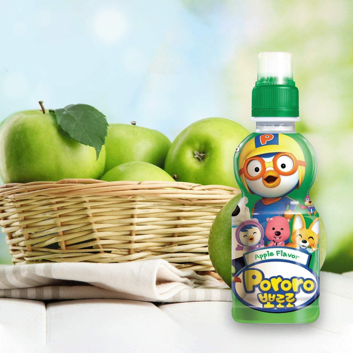 Paldo Fun & Yum Pororo Kids Flavor Drink, Pack of 8, Fruit Juice Drinks with Comfortable Push-Pull Sports Cap, Perfect Drink for Children 7.95 fl oz. x 8 - Mighty Depot