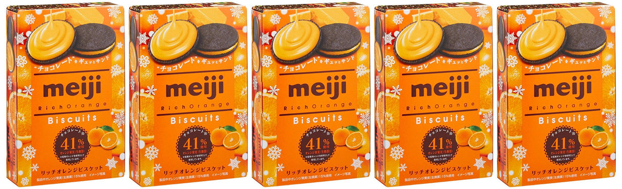 Meiji rich orange biscuits six X5 boxes - Mighty Depot