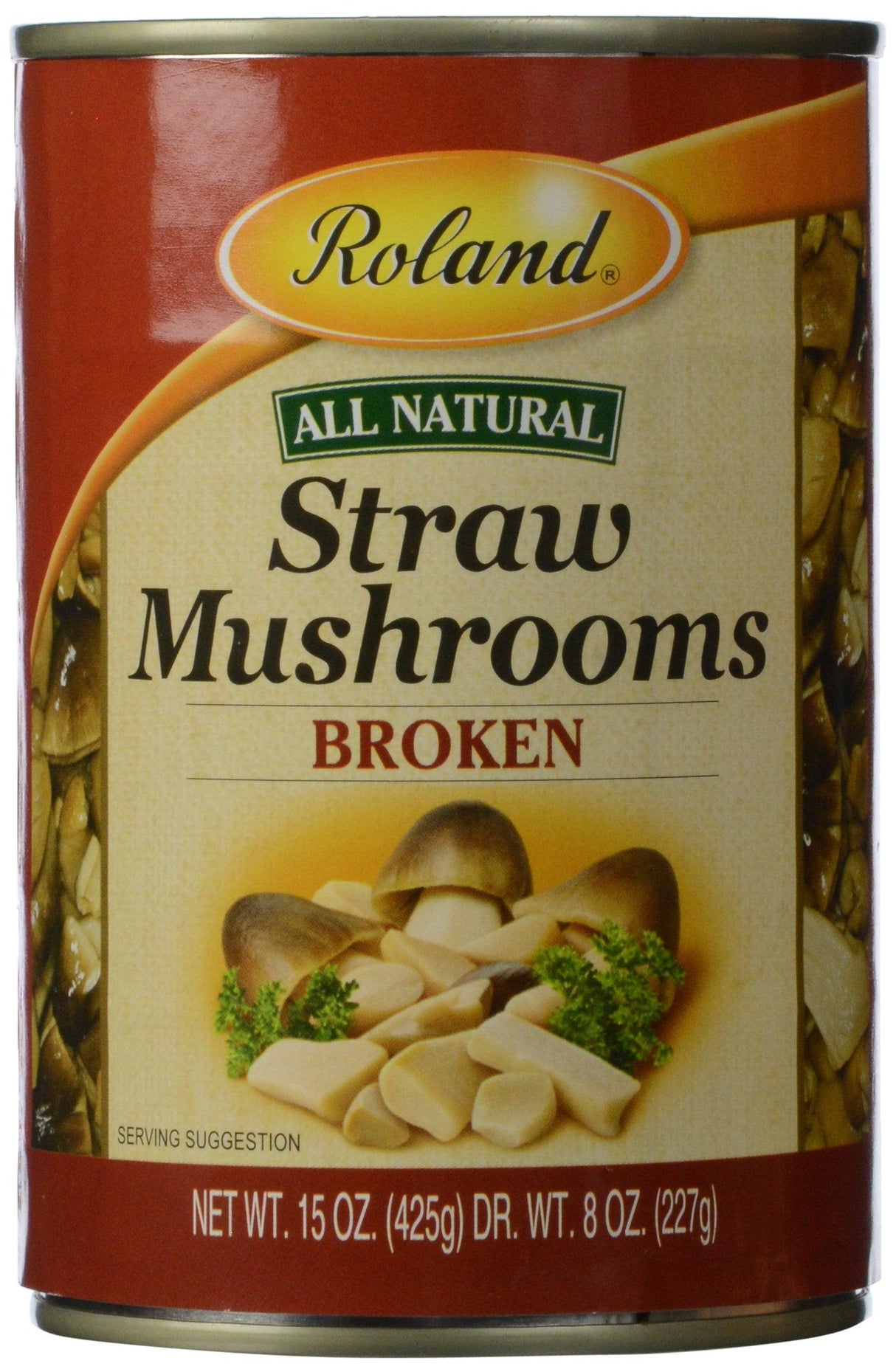 Roland Broken Straw Mushrooms, 15 oz - Mighty Depot