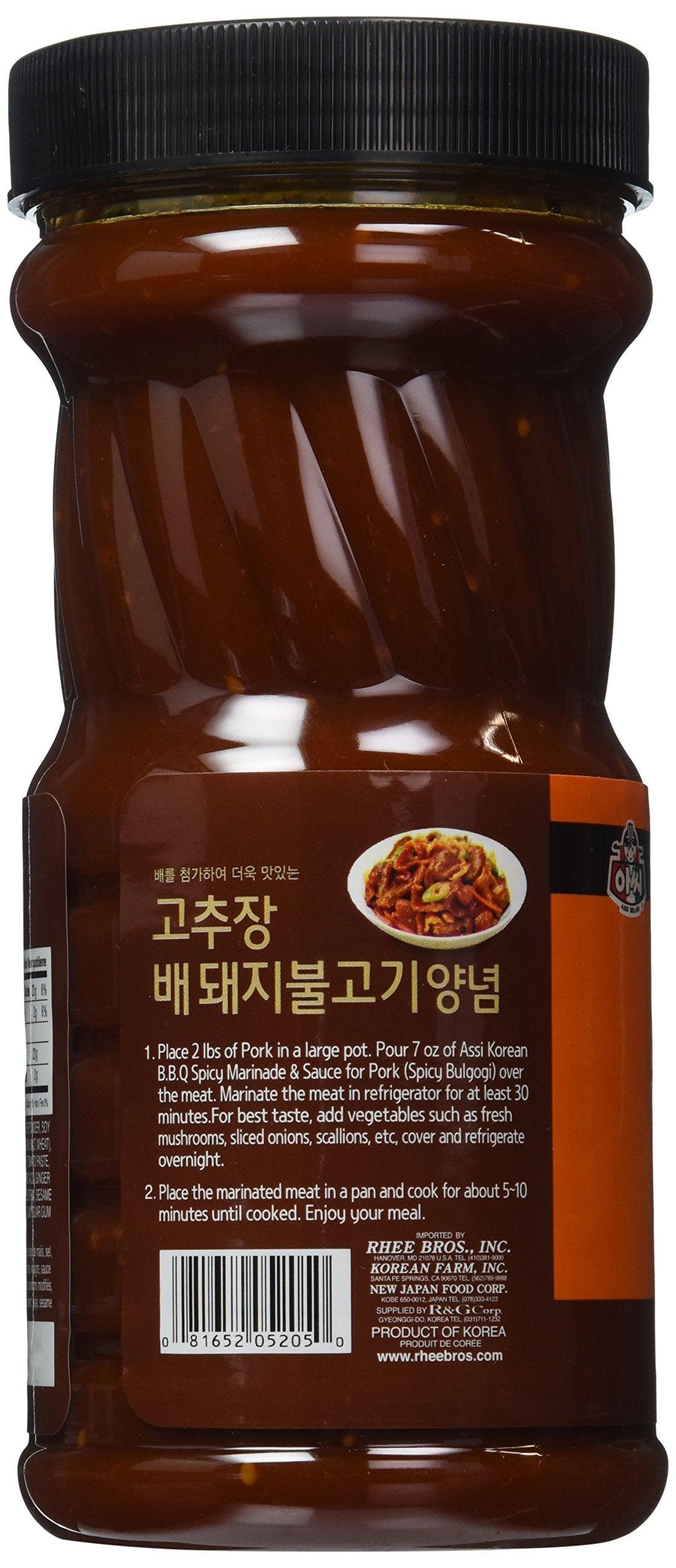 assi Korean Hot B.B.Q Sauce for Pork, 32 Ounce - Mighty Depot