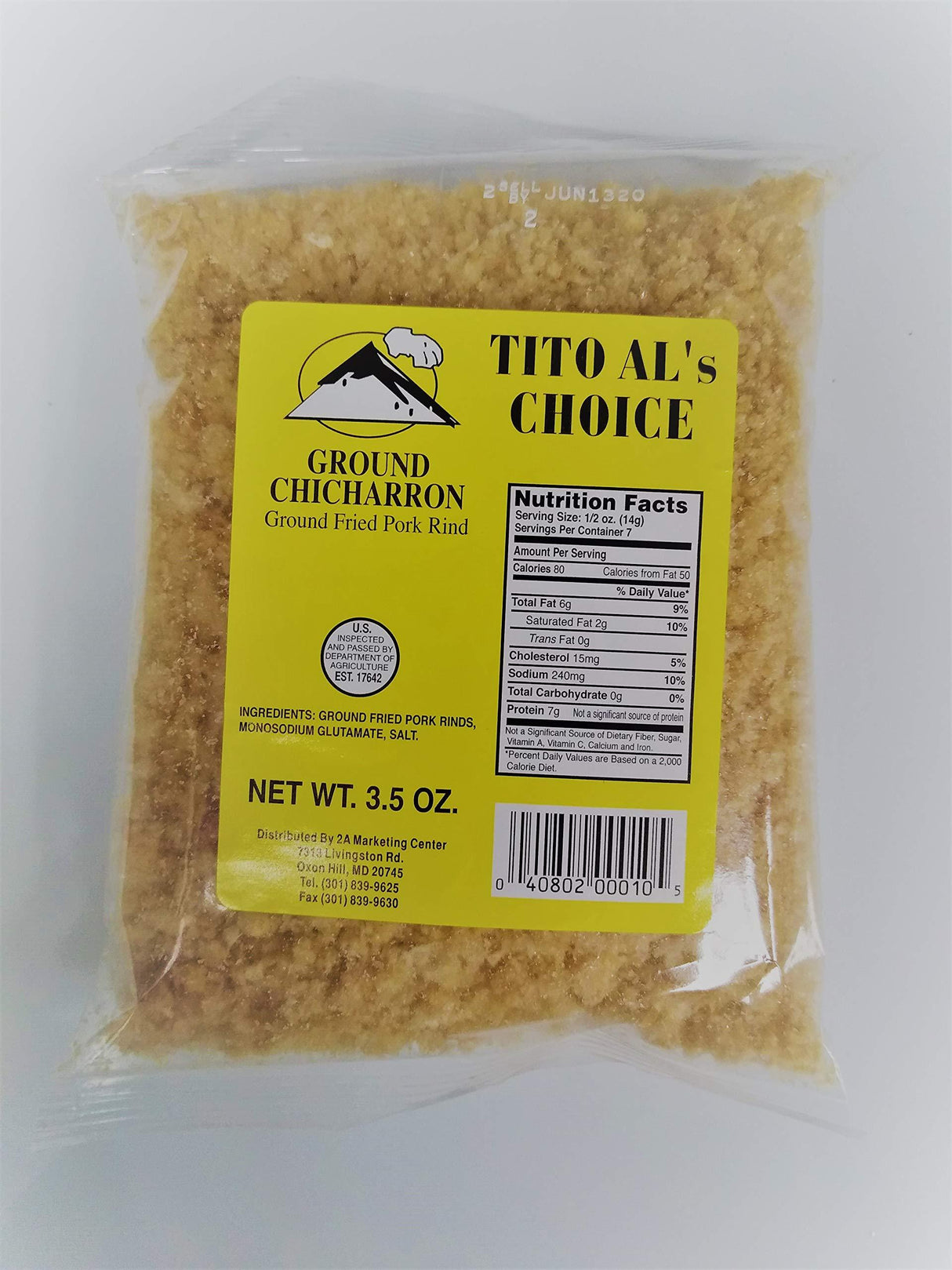 Tito Al's Choice Ground Chicharron -Ground Fried Pork Rind 3.5oz (3) - Mighty Depot