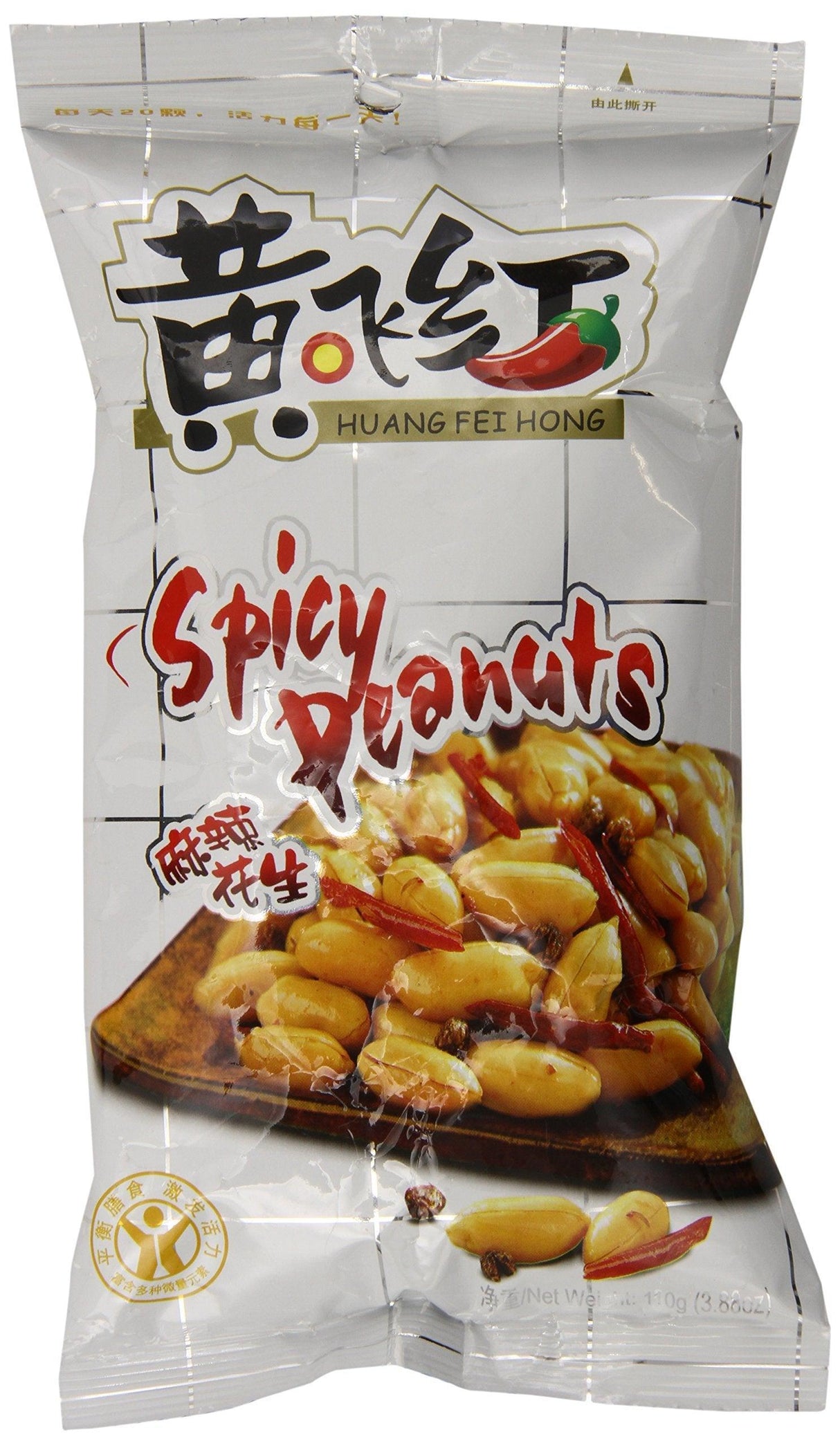 HuangFeiHong 6 Count, Spicy Crispy Peanut, 3.38 oz. - Mighty Depot