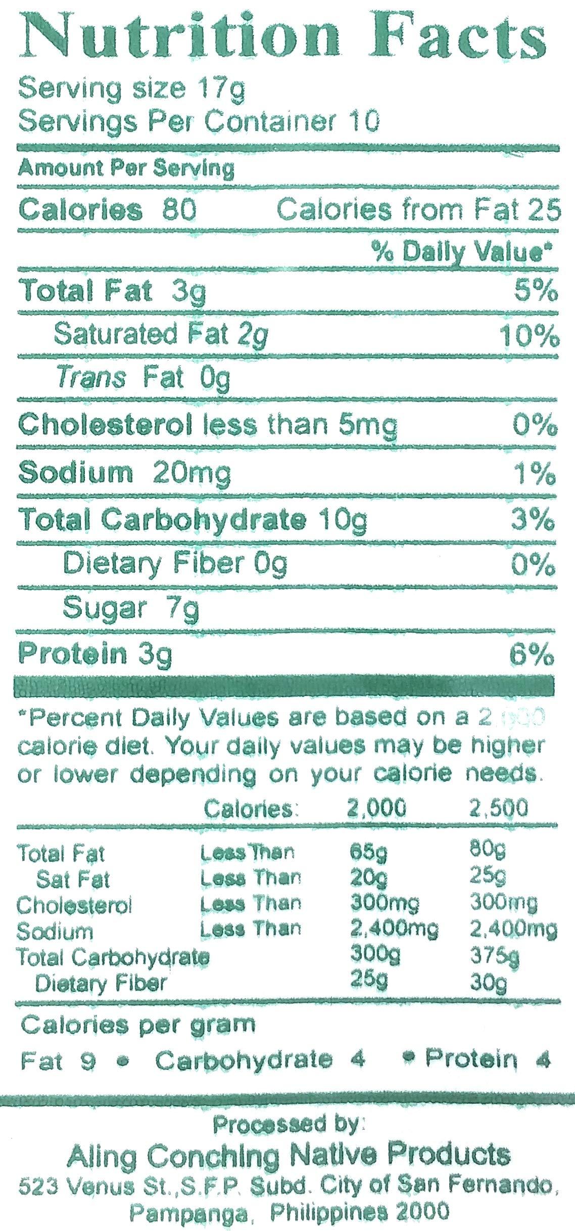 Aling Conching Native Products - Toasted Wheat Cake, Purple Yam Flacor (Polvoron Ube), 10pcs, 6oz (170g) (2) - Mighty Depot