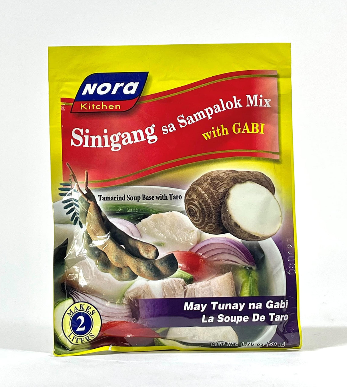 Nora Sinigang Sa Sampalok (Tamarind) Mix with Taro (Gabi)50g Pack of 9 - Mighty Depot