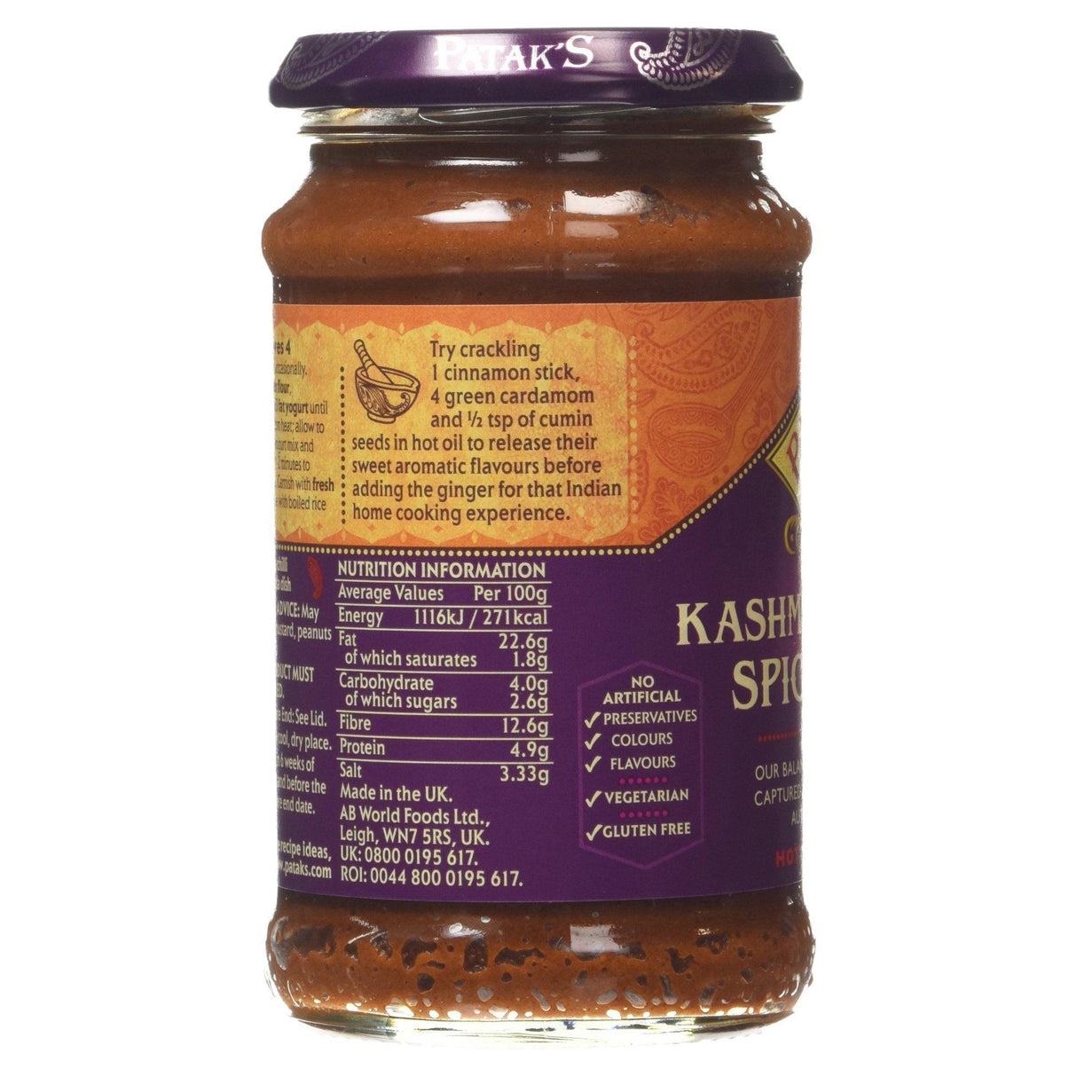 Pataks Kashmiri Masala Paste 295G - Mighty Depot