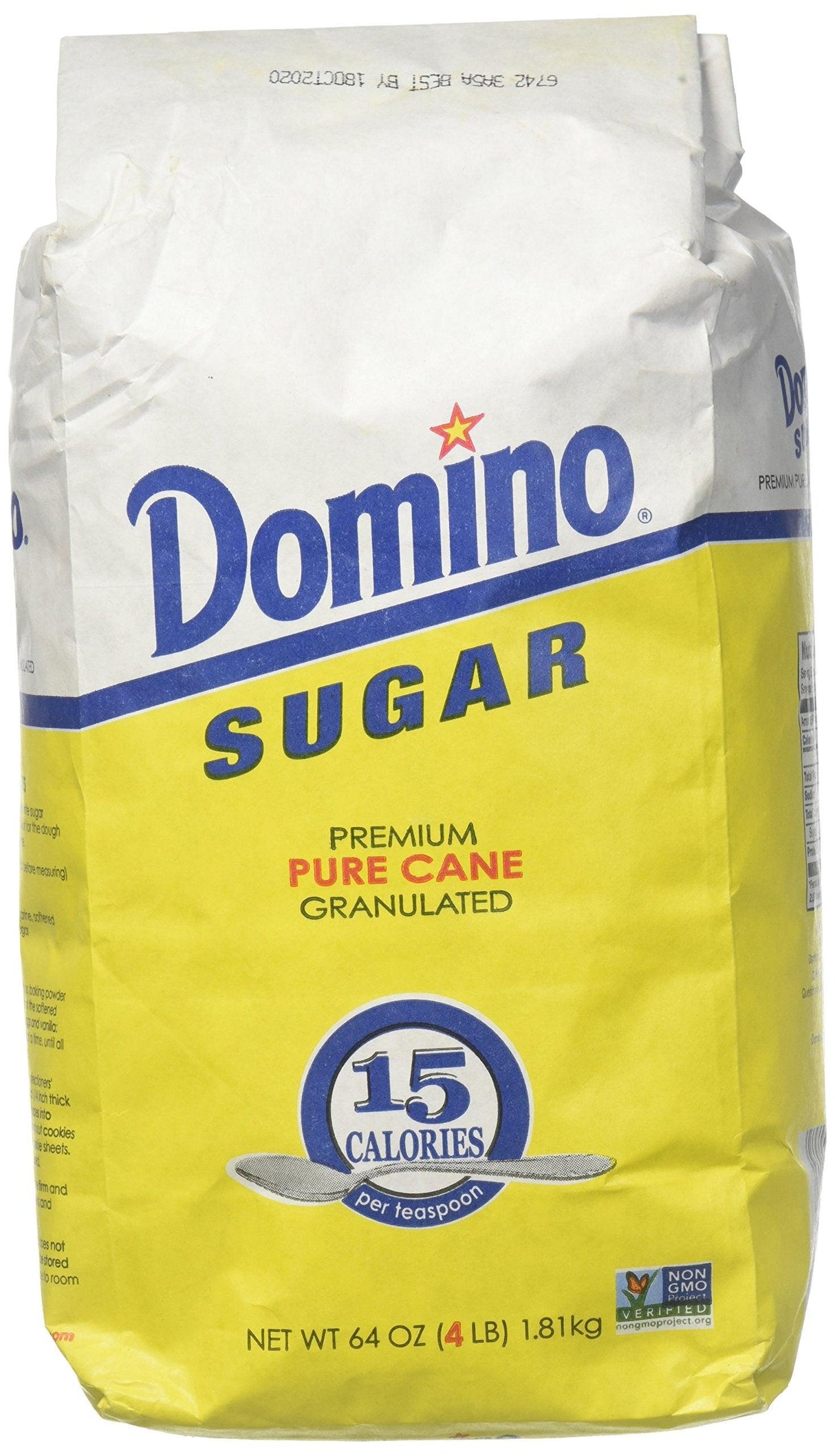 Domino Sugar Premium Pure Cane Granulated Non GMO 64 Oz. Pk Of 3.3 - Mighty Depot