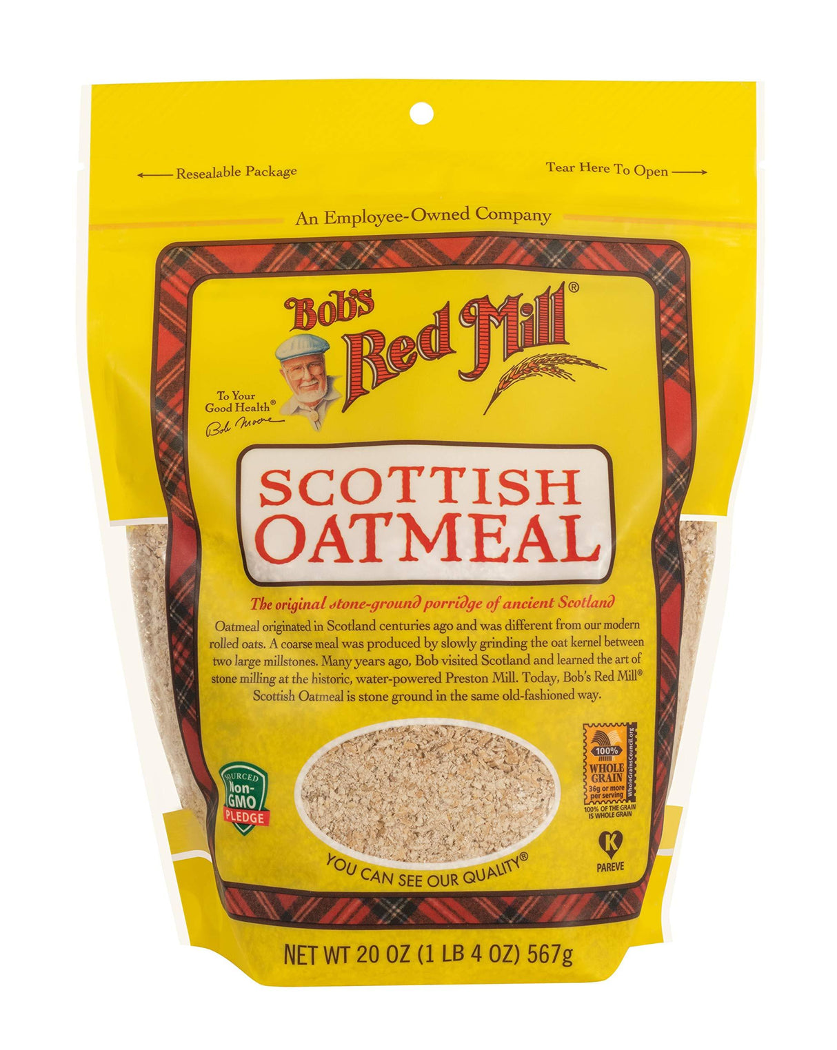 Bob's Red Mill Scottish Oatmeal, 20 oz, 2 pk - Mighty Depot