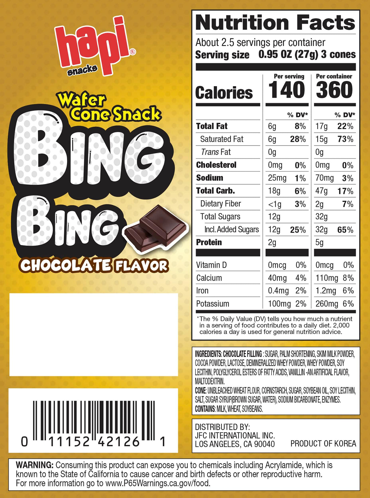 Hapi Bing Bing - Mighty Depot