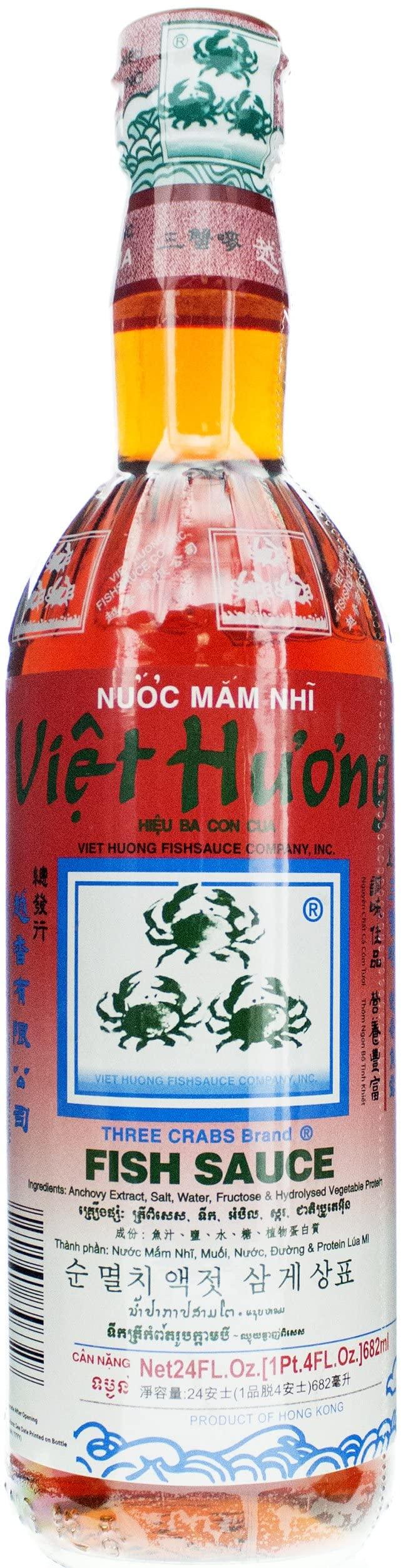 Three Crabs Brand Fish Sauce, 24-Ounce Bottle - Mighty Depot