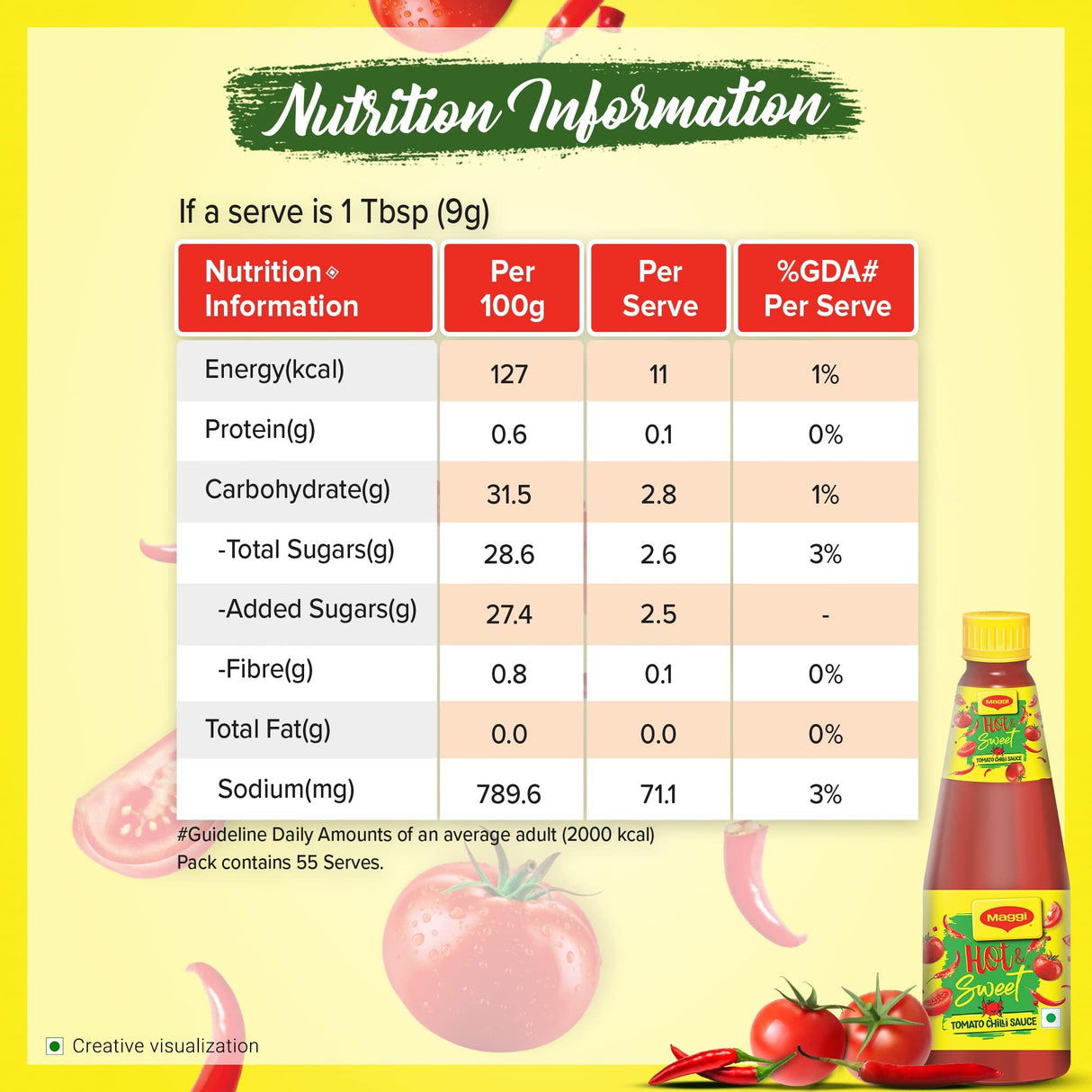 Maggi Hot & Sweet Tomato chilli sauce 500g - Mighty Depot