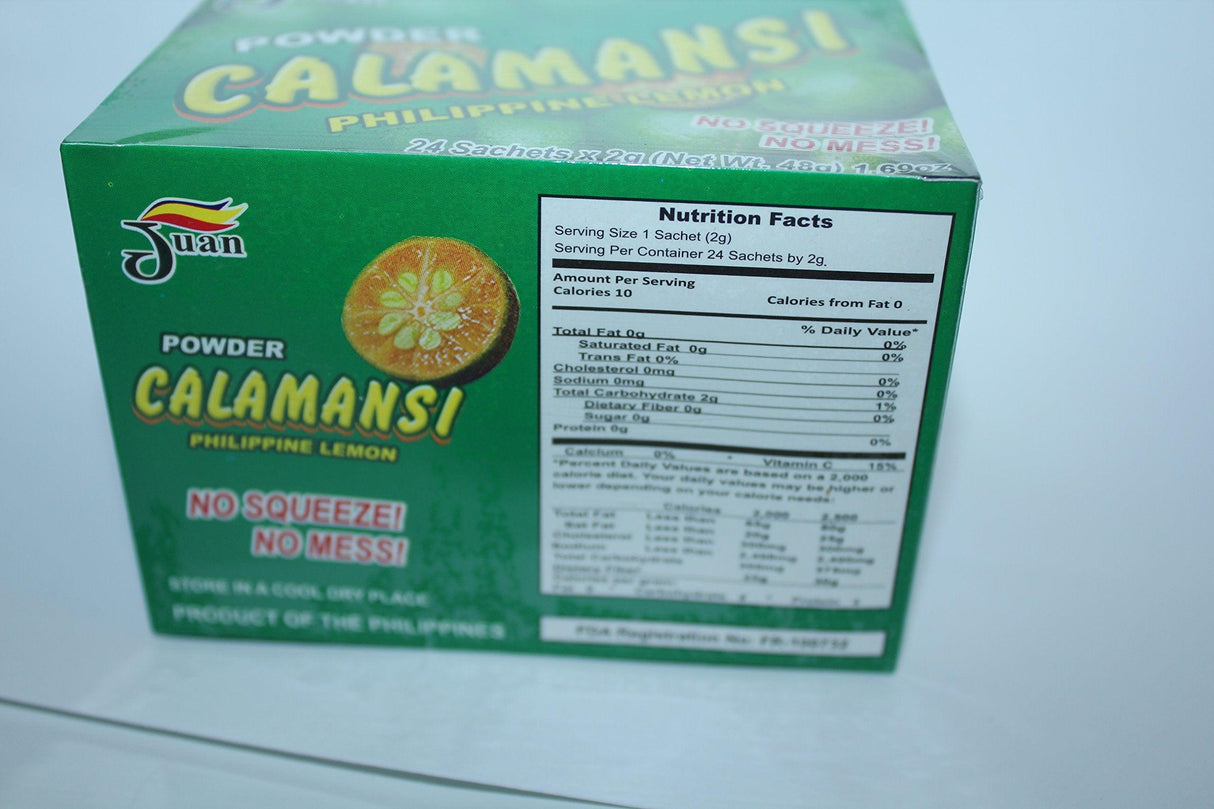 Juan Powder Calamansi Philippine Lemon 24 Sachets in a Pack Net Wt. 48g - Mighty Depot