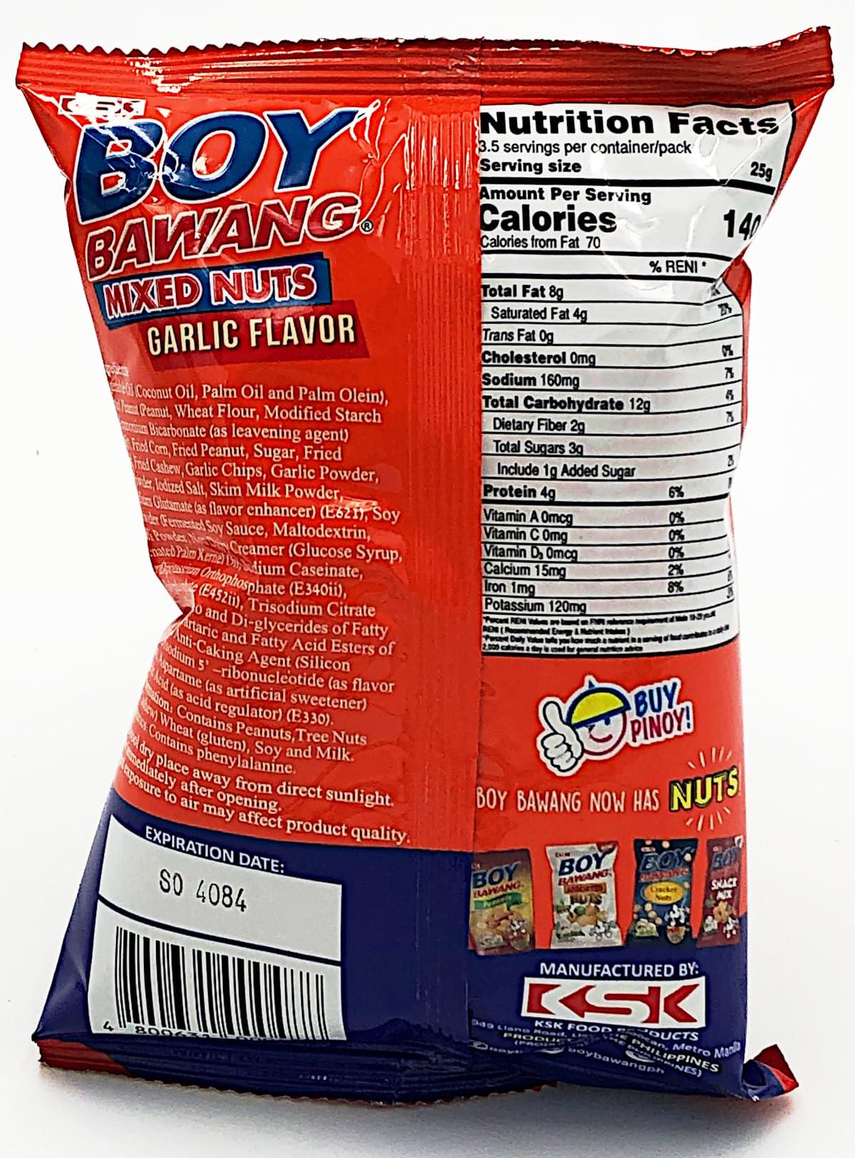 Boy Bawang Mixed Nuts Garlic 3.5oz - Mighty Depot