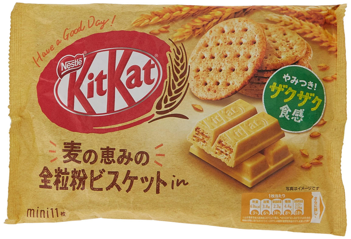 Nestlé KitKat Mini Whole Wheat Biscuits in 11 pcs Japan Import - Mighty Depot