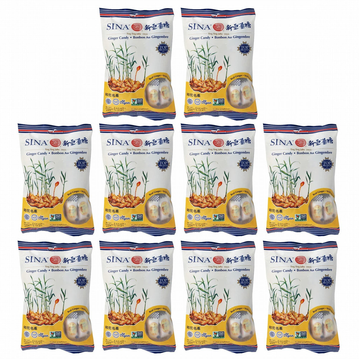 Ting Ting Jahe Ginger Candy, 4.4 Oz (3 pack) - Mighty Depot