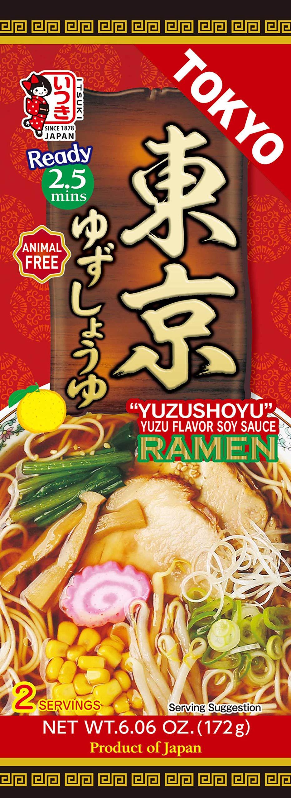 Itsuki Ramen Tokyo Yuzushoyu Ramen | Yuzu and Soy Sauce Flavored Ramen | 6.06 Oz, 1Pack, 2 Servings - Mighty Depot