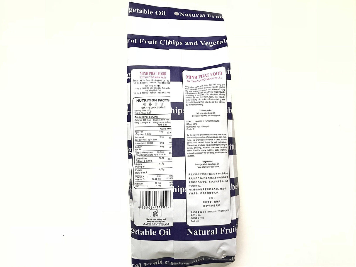 Jackfruit Chips - 2 x 7 oz / 2 x 200 g - Product of Thailand - Natural Jack Fruit chips - Mighty Depot