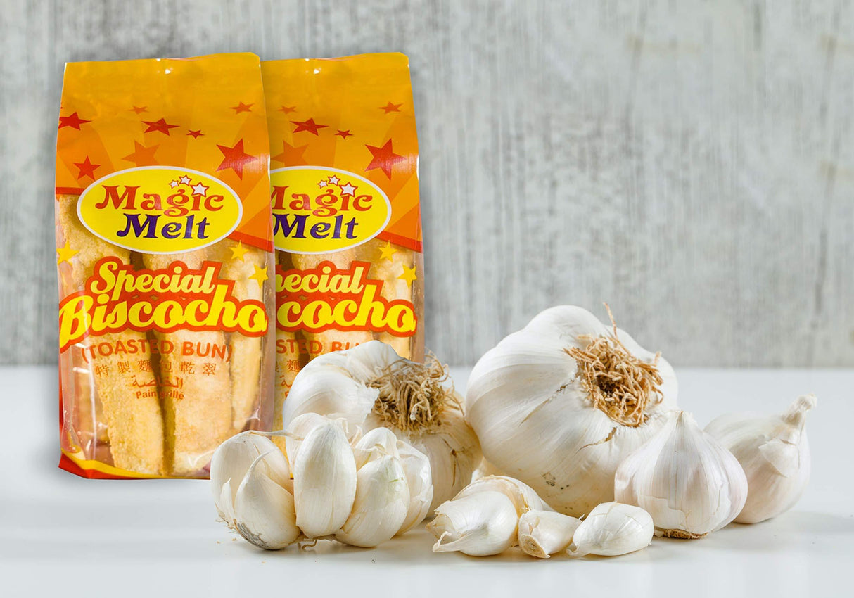 MAGIC MELT Garlic Special Biscocho - Best from the Philippines – Crunchy twice-baked and sugar-coated with butter and garlic - Mighty Depot