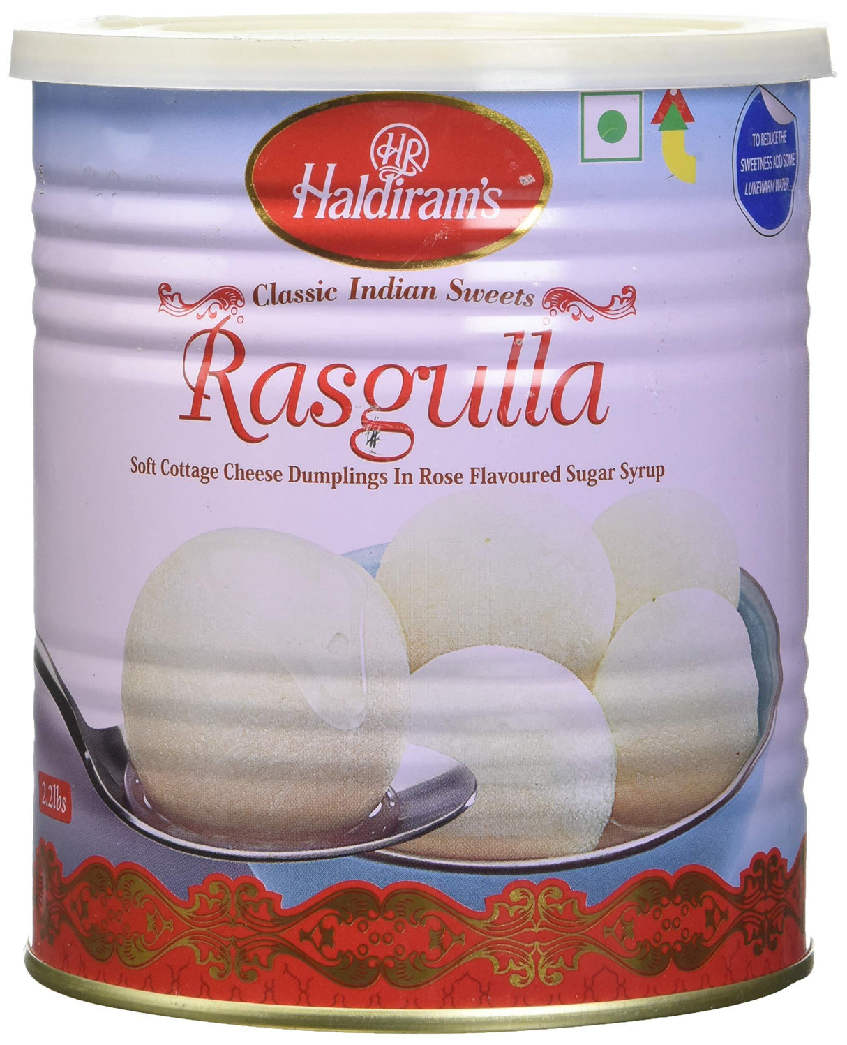 Haldirams Rasagulla - 2.2 lbs - Mighty Depot