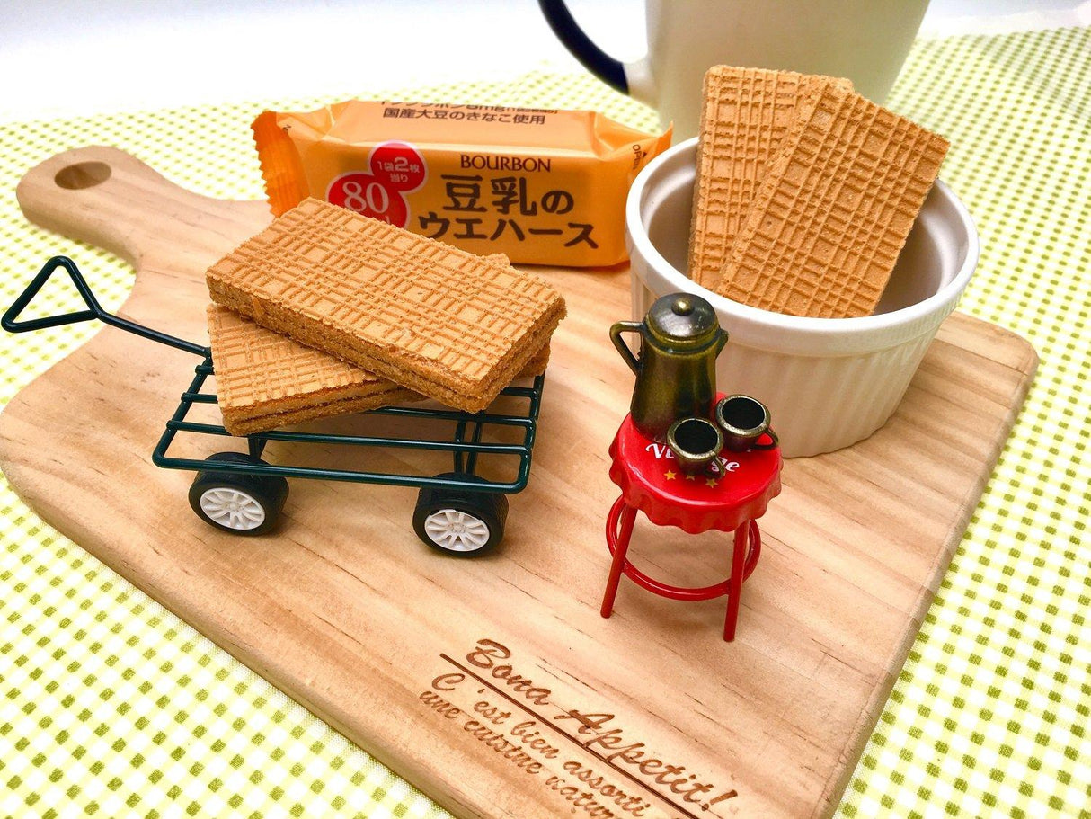Bourbon Soybean Cream Soy Wafers Biscuit Cookies 16pcs - 6 Pack - Japan Import - Mighty Depot
