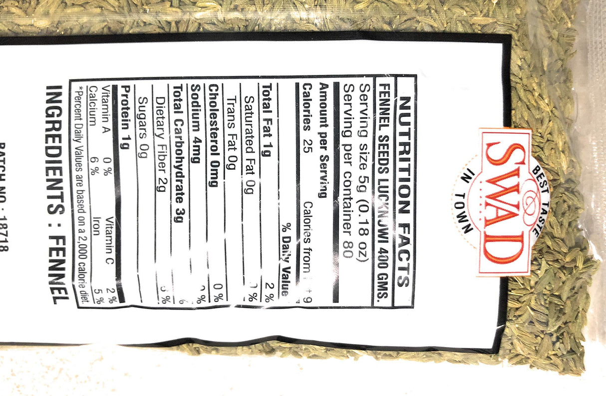 Great Bazaar Swad Lucknow Fennel Seeds, 14 Ounce - Mighty Depot