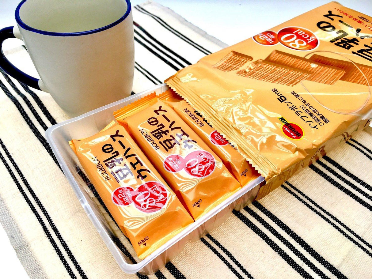 Bourbon Soybean Cream Soy Wafers Biscuit Cookies 16pcs - 6 Pack - Japan Import - Mighty Depot