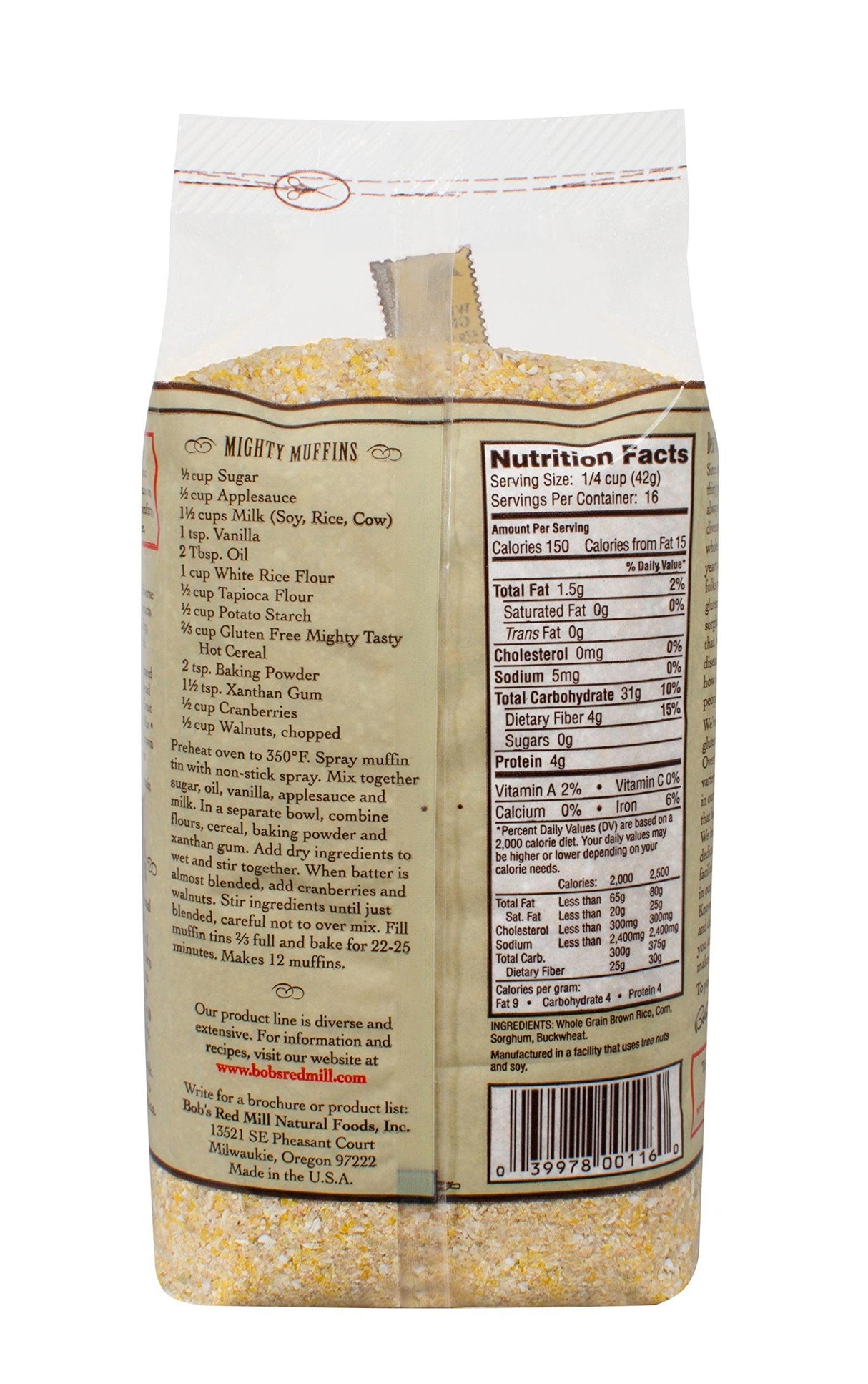 Bob's Red Mill Gluten Free Mighty Tasty Hot Cereal, 24 oz - Mighty Depot