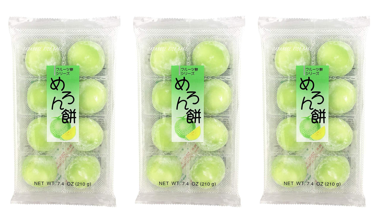 Fruits Mochi Daifuku Melon 7.4oz/210g - Mighty Depot
