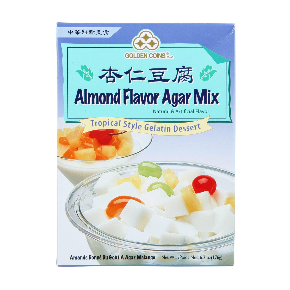 Golden Coins Almond Flavor Agar Mix, 6.2 Ounces - Mighty Depot