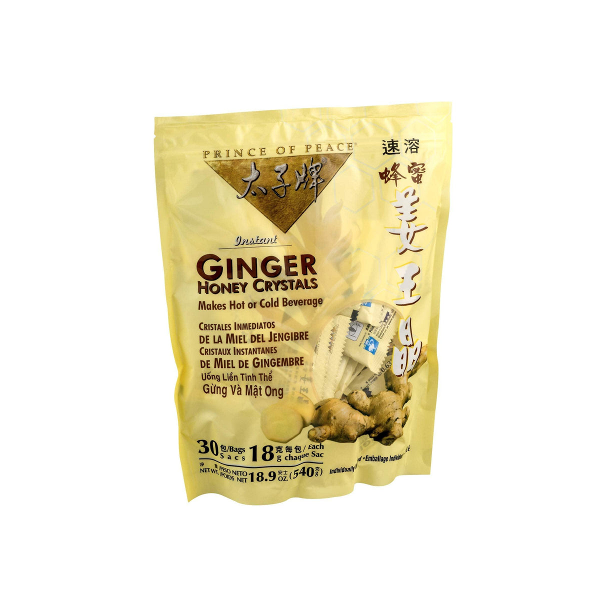 Prince Of Peace Ginger Honey Crystals 30 Ct - Mighty Depot