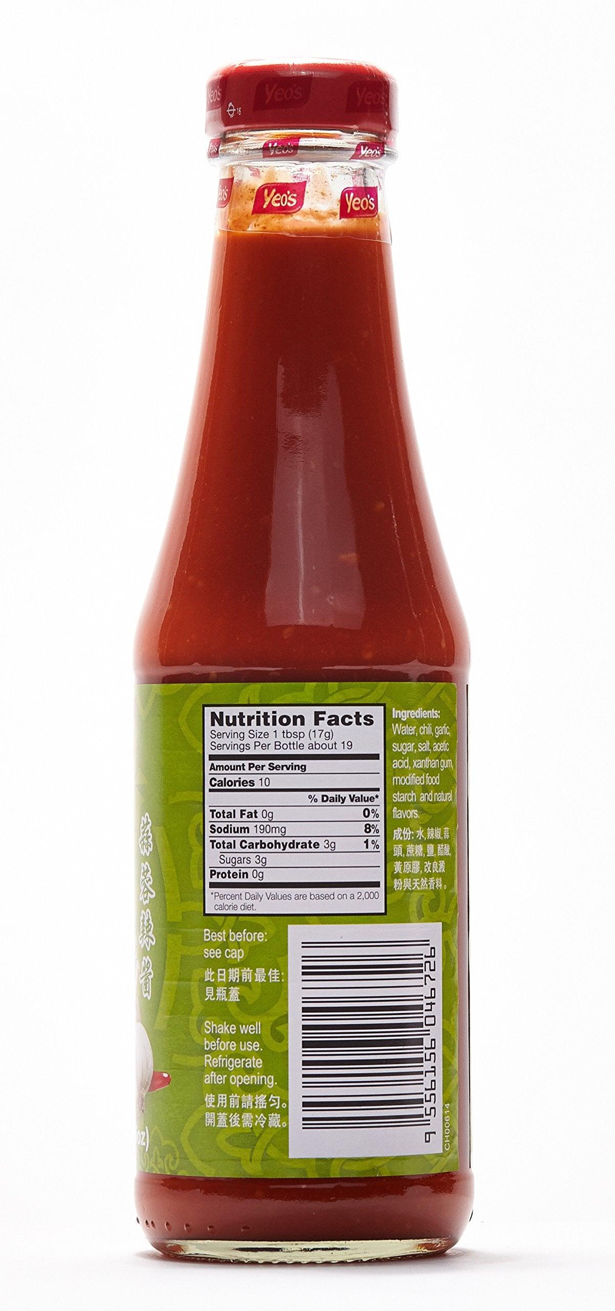 Yeo's Chili Sauce (Chili Sauce with Garlic) - Mighty Depot