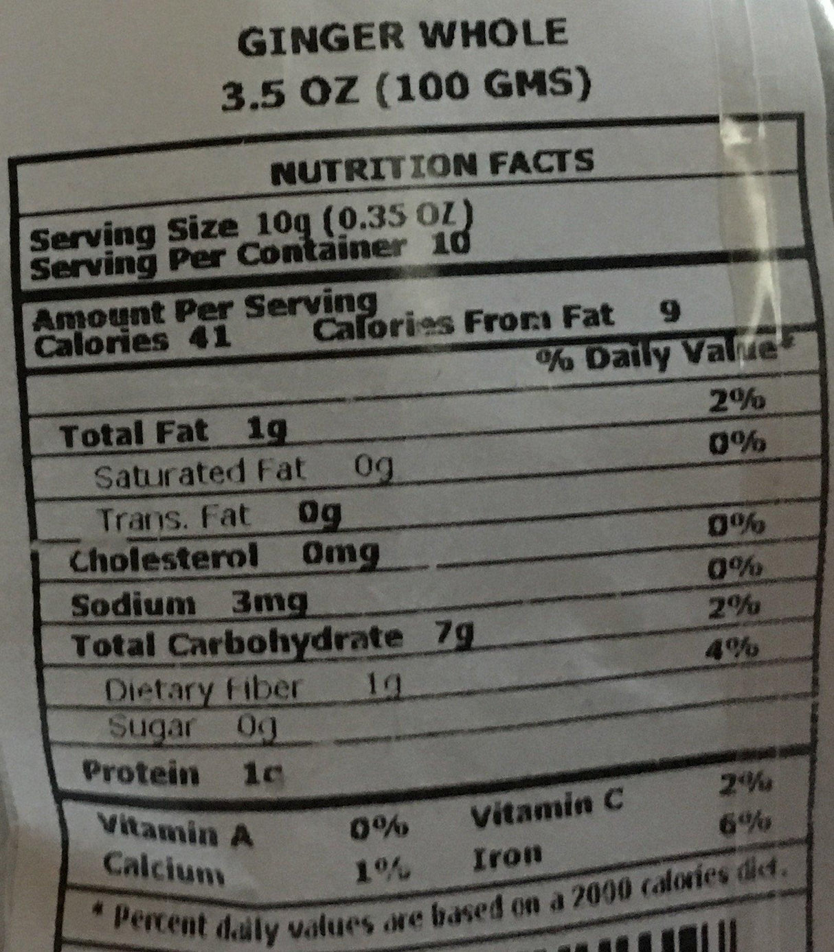 Ginger Roots Whole 3.5oz. - Mighty Depot