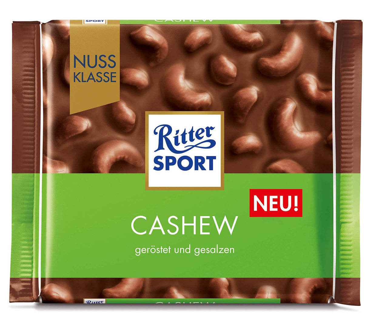 Ritter Sport Cashew 100g/3.52oz 100g/3.52oz (Pack of 2) - Mighty Depot