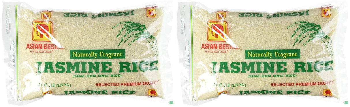 Asian Best Jasmine Rice, 5 Pound Pack of 2 - Mighty Depot