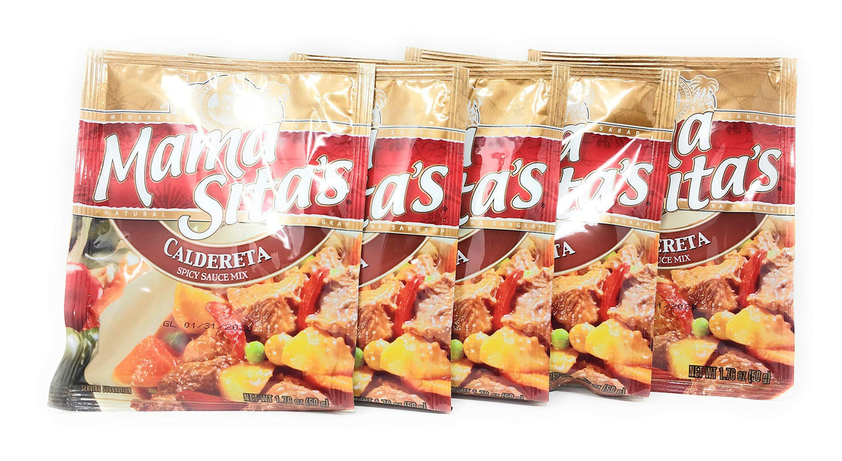 Mama Sita's Caldereta Spicy Sauce Mix 1.76oz (50g) 5 pack - Mighty Depot