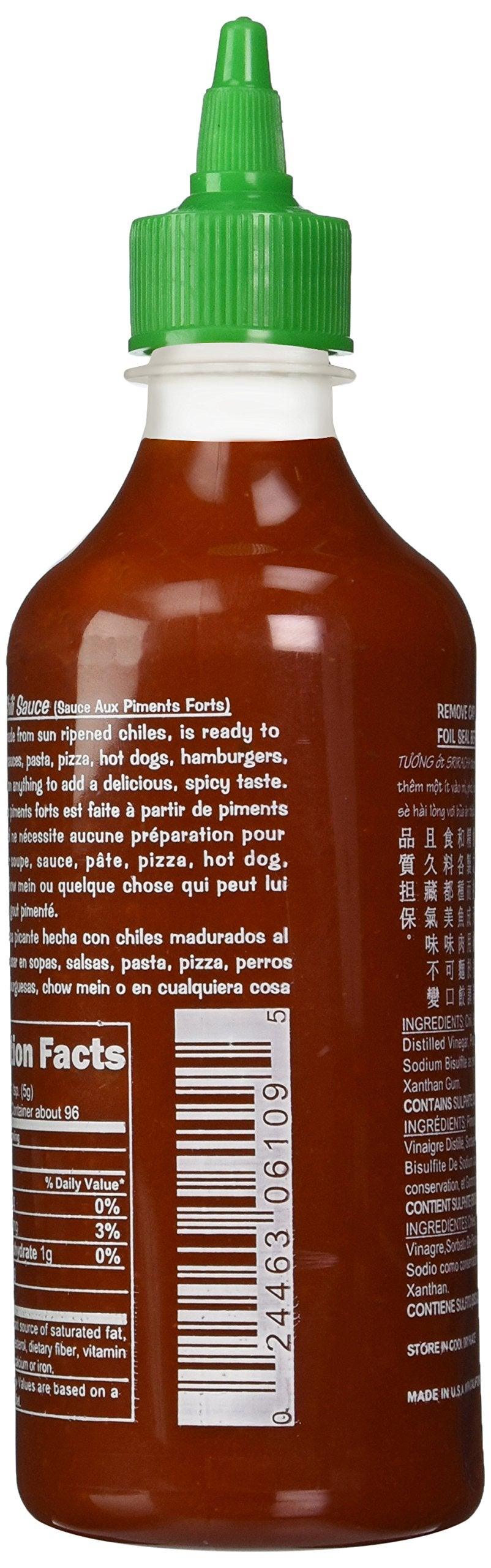 Huy Fong Sriracha Hot Chili Sauce Oz Bottle - Mighty Depot