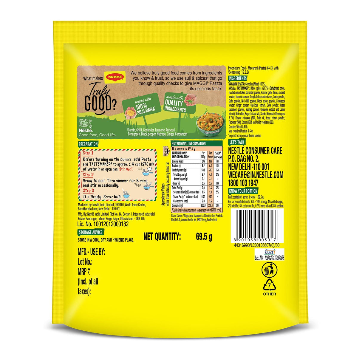 MAGGI PASTA MASALA 65G - Mighty Depot