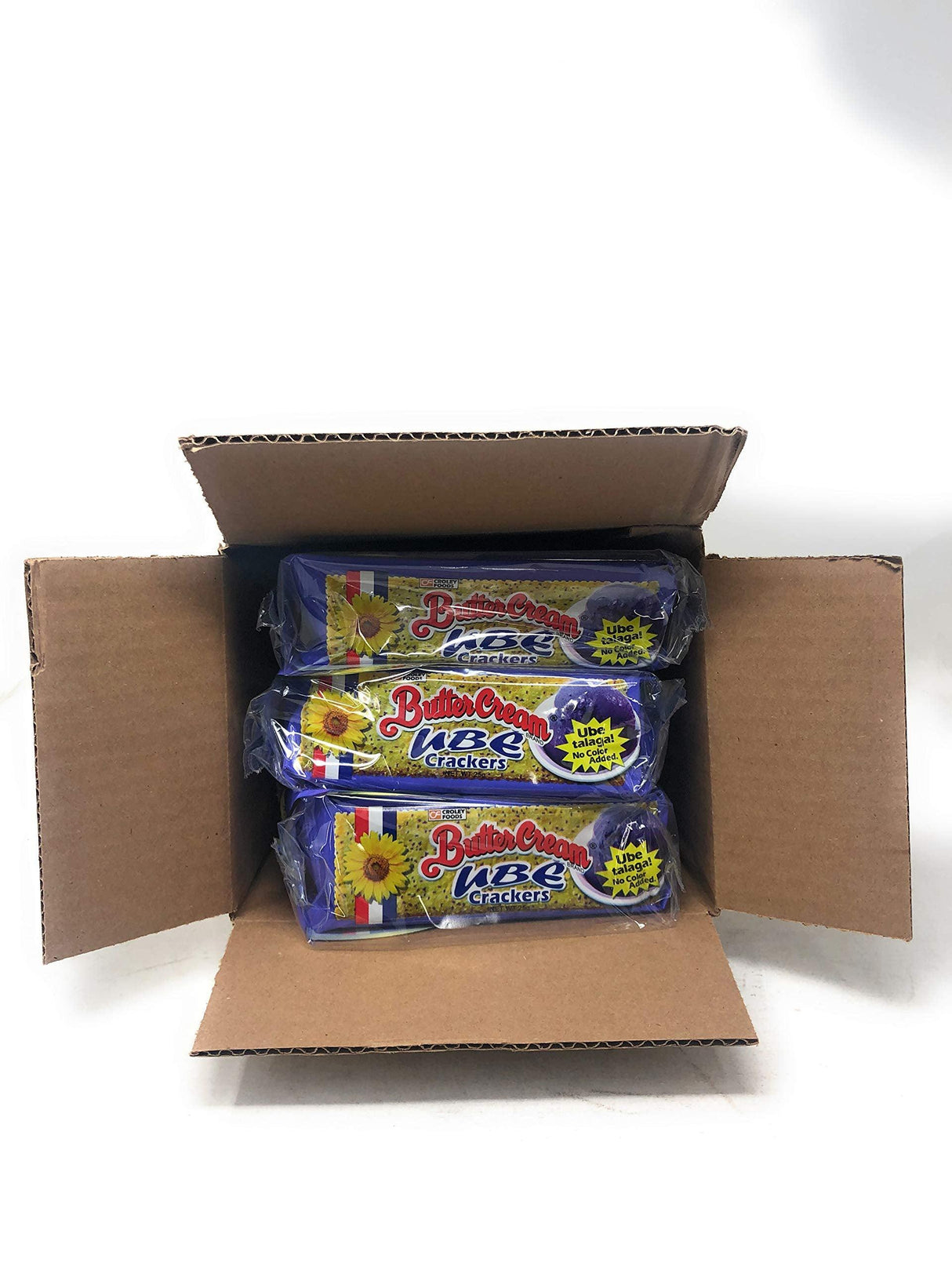 Croley Foods Buttercream Crackers - Ube Flavor, 8.8 oz (250g) 10 Count, 3 Packs - Mighty Depot