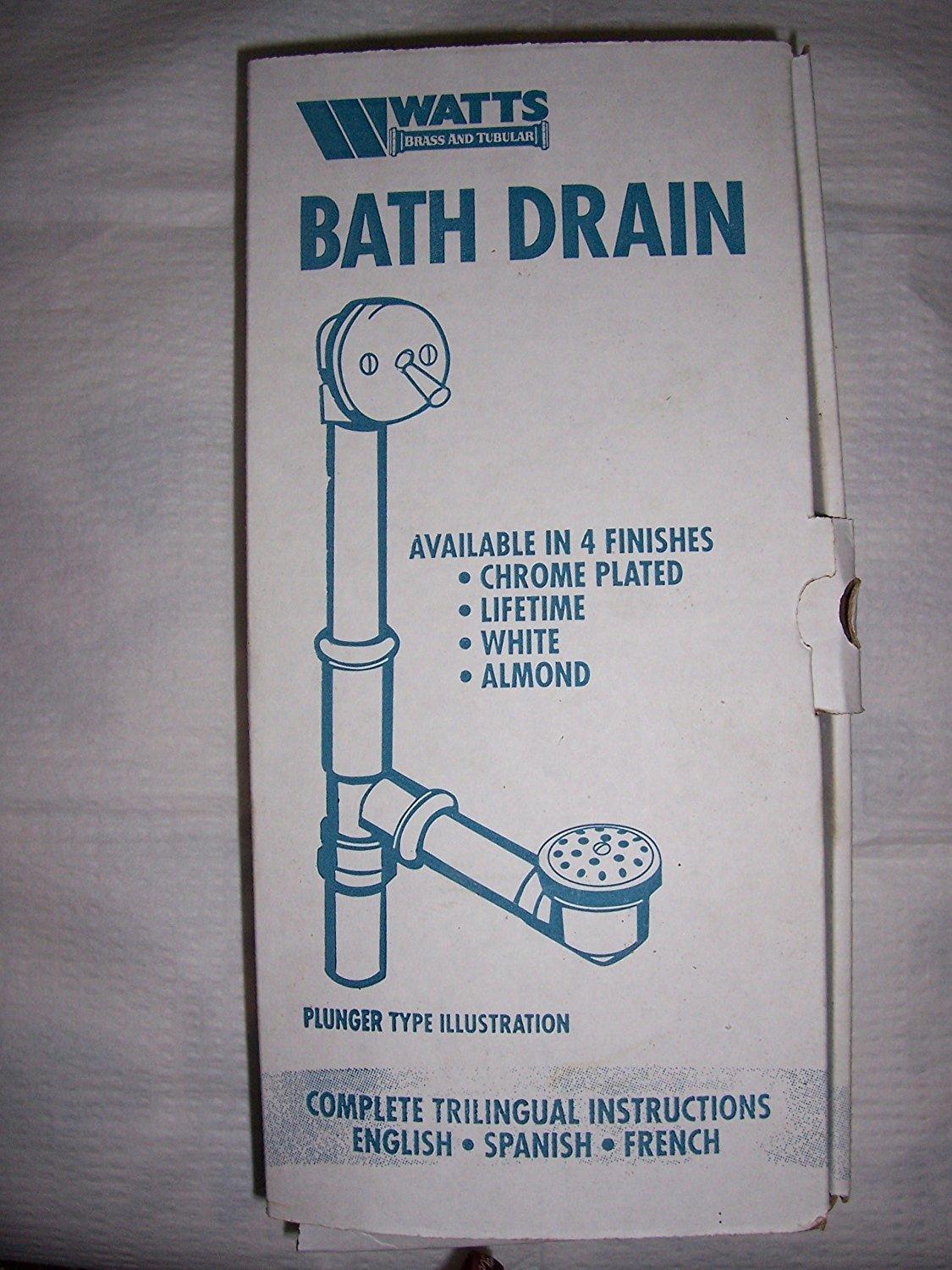 WATTS Trip Lever Bath Drain, Chrome Trim 932443B - Mighty Depot