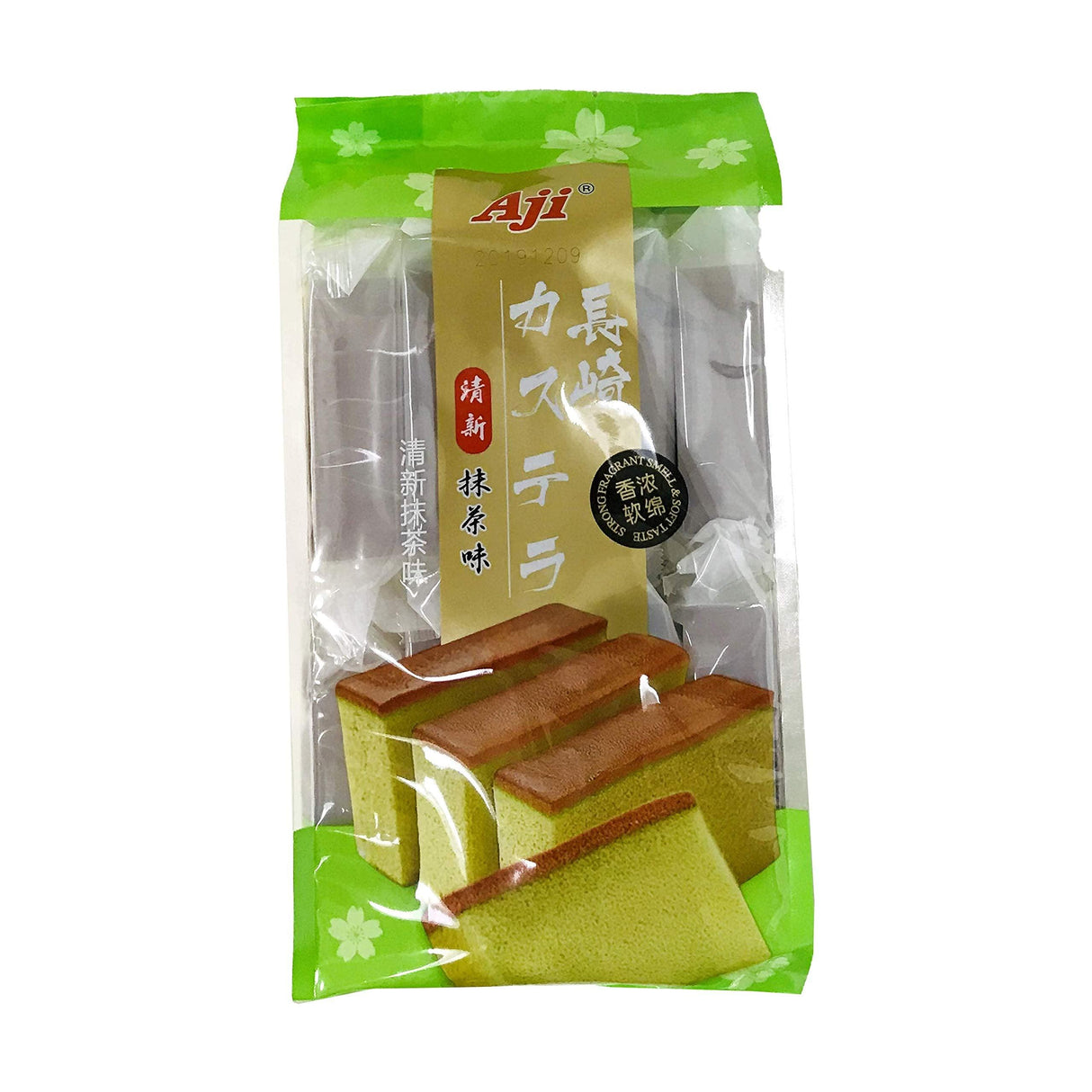 AJI Nagasaki Cake Aji 长崎蛋糕 清新抹茶味 330g (pack of 2) - Mighty Depot