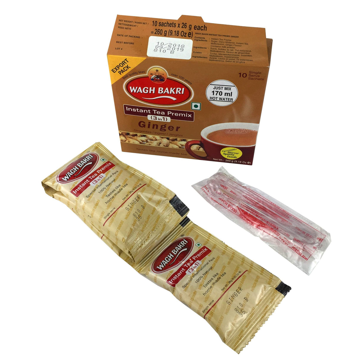 Wagh Bakri Ginger Tea 10ct - Mighty Depot