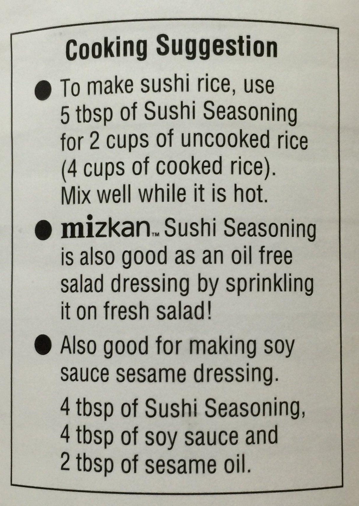 Mizkan Vinegar Sushi Seasoning for Sushi or Salad - 24 fl oz (710ml) - Mighty Depot