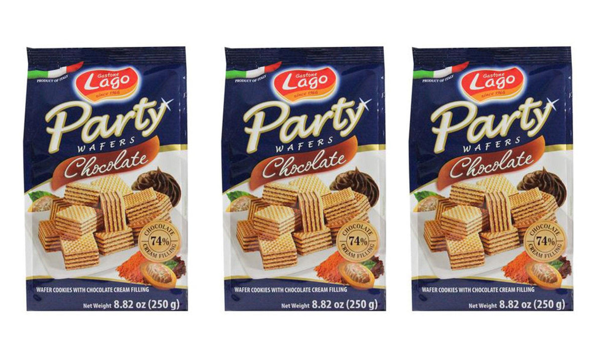 Gastone Lago Party Chocolate Chocolate Cream Filling 8.82 oz, 250g (Pack of 3) (Chocolate, 3-Pack) - Mighty Depot