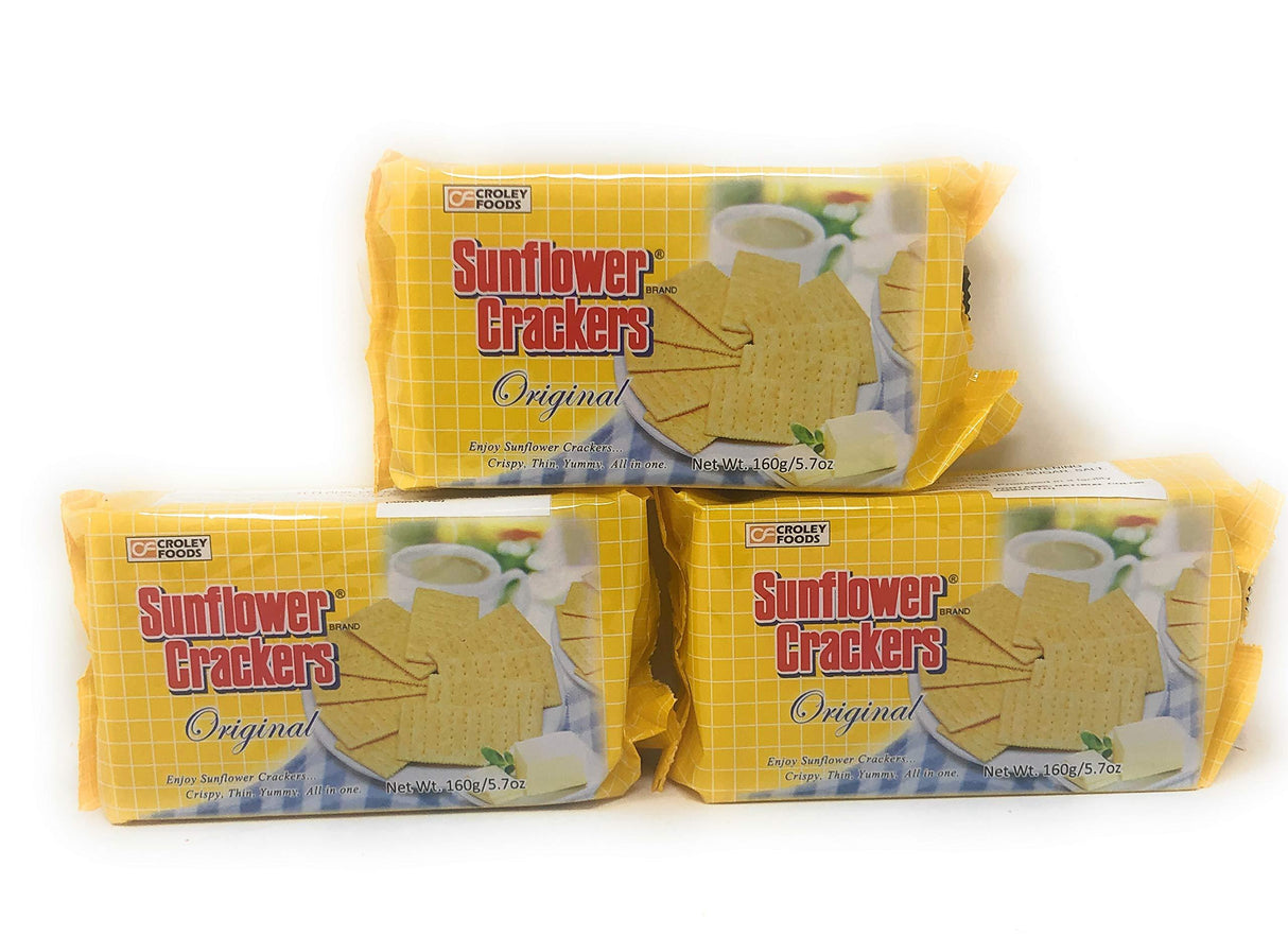 Croley Foods Sunflower Crackers Original 160g/5.7oz, 3 Pack - Mighty Depot