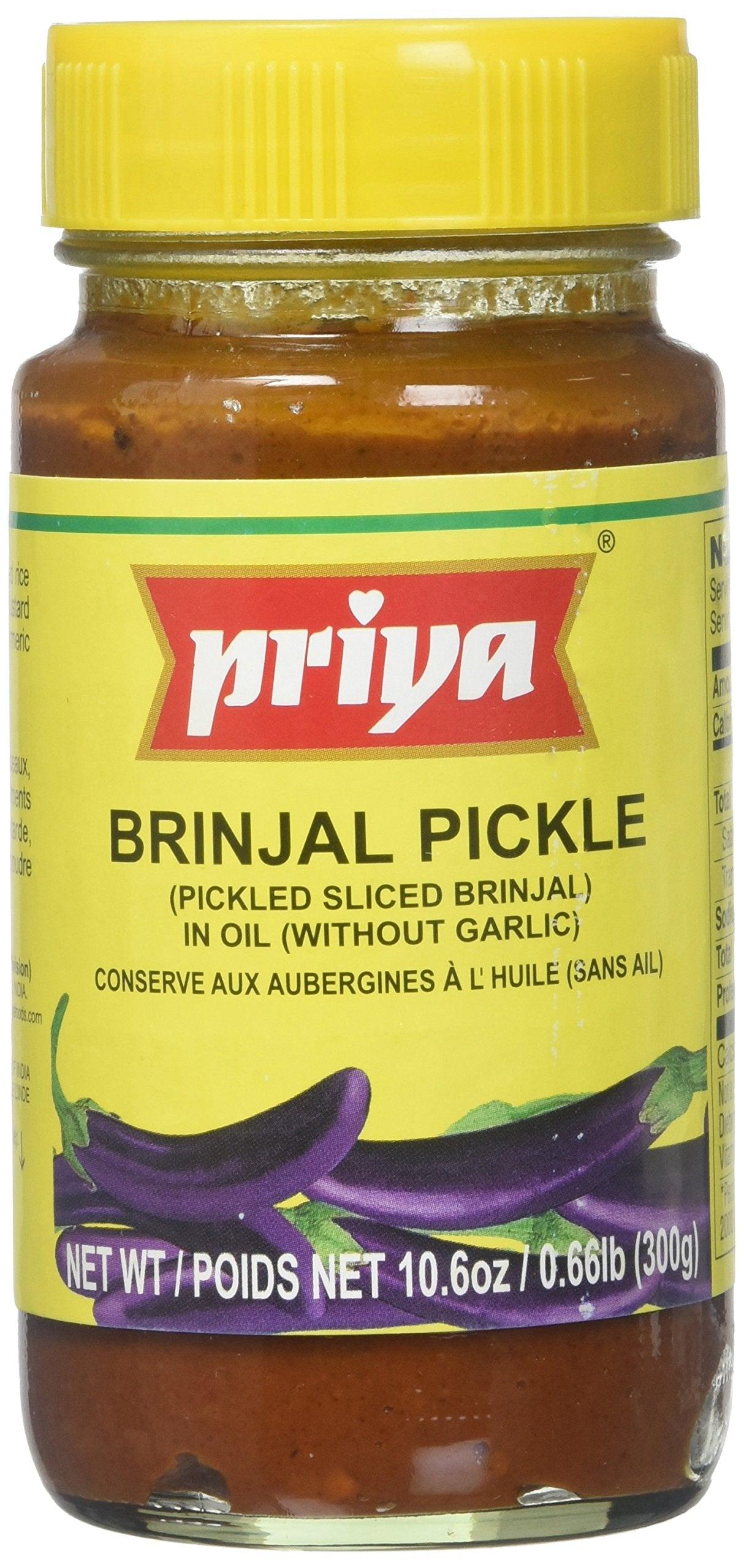 Priya Bringal (Egg Plant) Pickle 10.6 Oz - Mighty Depot