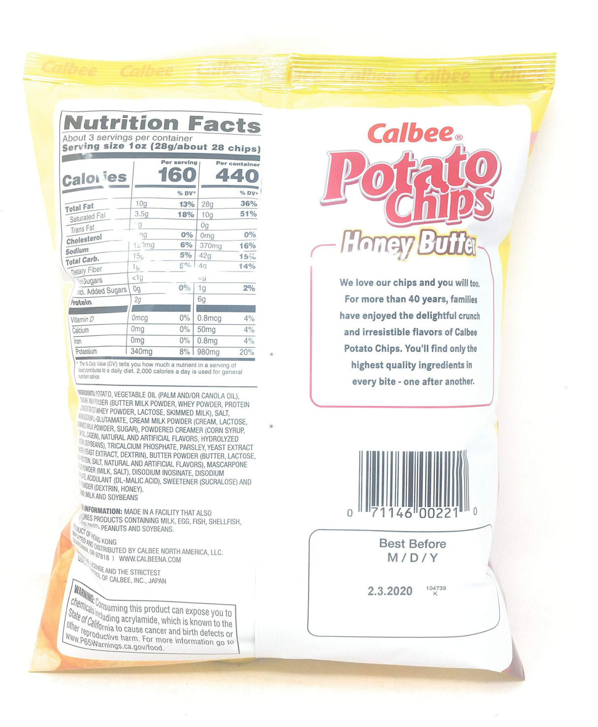 Calbee Honey Butter Potato Chips 80g, 4 Pack - Mighty Depot