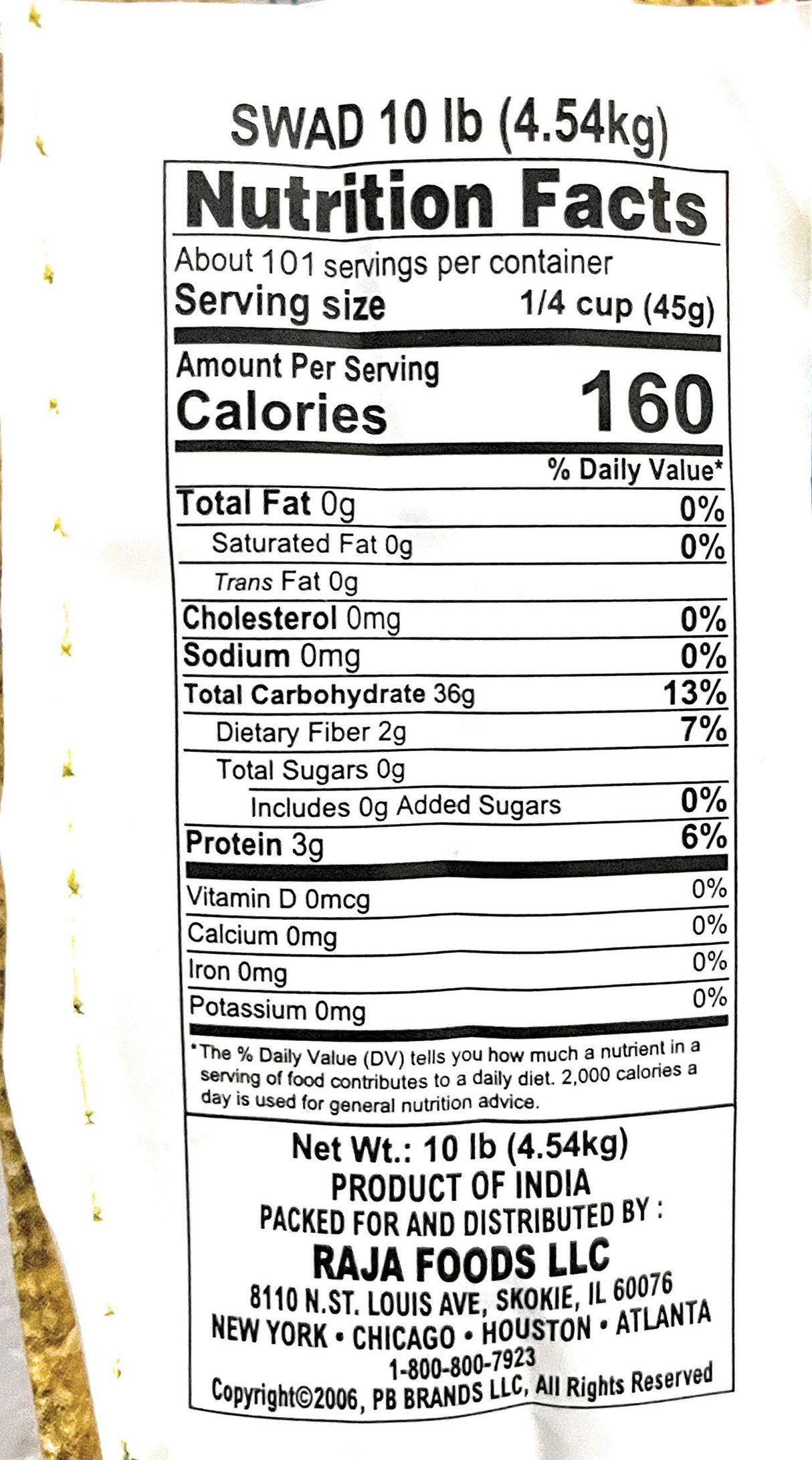 Swad Ambe Mor Rice - 10 Lbs - Mighty Depot